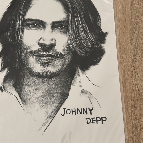 Vintage Sketch Copy of Young Johnny Depp 11X17 - Picture 3 of 4